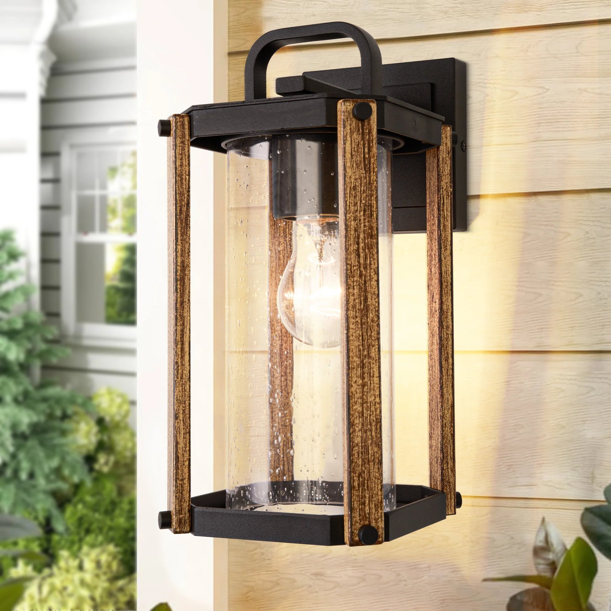 RusticWood Outdoor Porch Lights - Weatherproof Aluminum Alloy - Outdoor porch lights Readi Gear