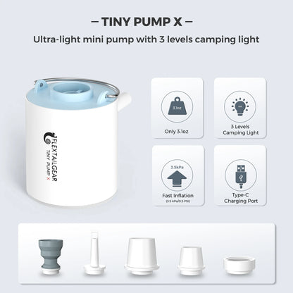 Ultra-Compact Air Pump & Camping Light, USB Rechargeable - Mini air pump Readi Gear