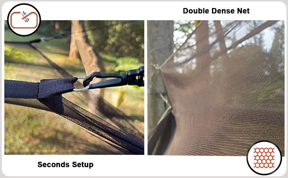 Outlander 2-Person Hammock Tent with Net & Straps - Adventure-Ready - Hammock tent with mosquito net Readi Gear