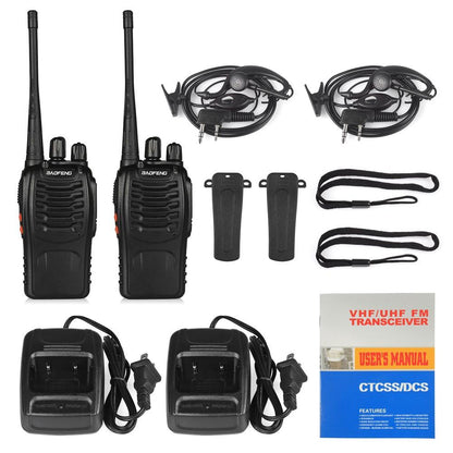 Baofeng BF-888S Walkie Talkie 2-Pack - UHF 400-470MHz, 16 Channels, Earpiece - Baofeng BF-888S Walkie Talkie 2-Pack - UHF 400-470MHz, 16 Channels, Earpiece Readi Gear