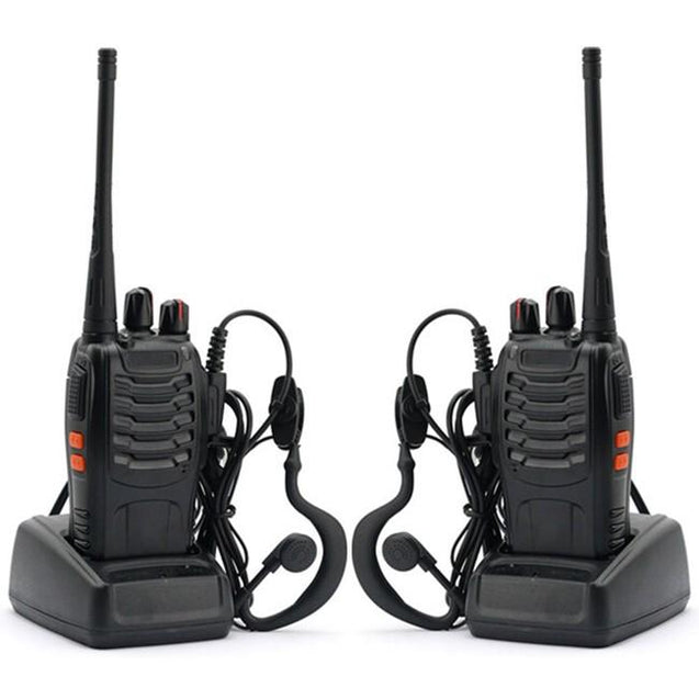 Baofeng BF-888S Walkie Talkie 2-Pack - UHF 400-470MHz, 16 Channels, Earpiece - Baofeng BF-888S Walkie Talkie 2-Pack - UHF 400-470MHz, 16 Channels, Earpiece Readi Gear