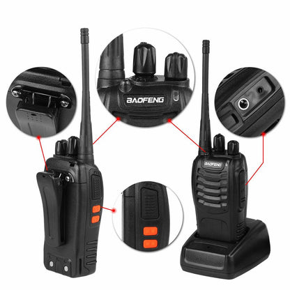 Baofeng BF-888S Walkie Talkie 2-Pack - UHF 400-470MHz, 16 Channels, Earpiece - Baofeng BF-888S Walkie Talkie 2-Pack - UHF 400-470MHz, 16 Channels, Earpiece Readi Gear