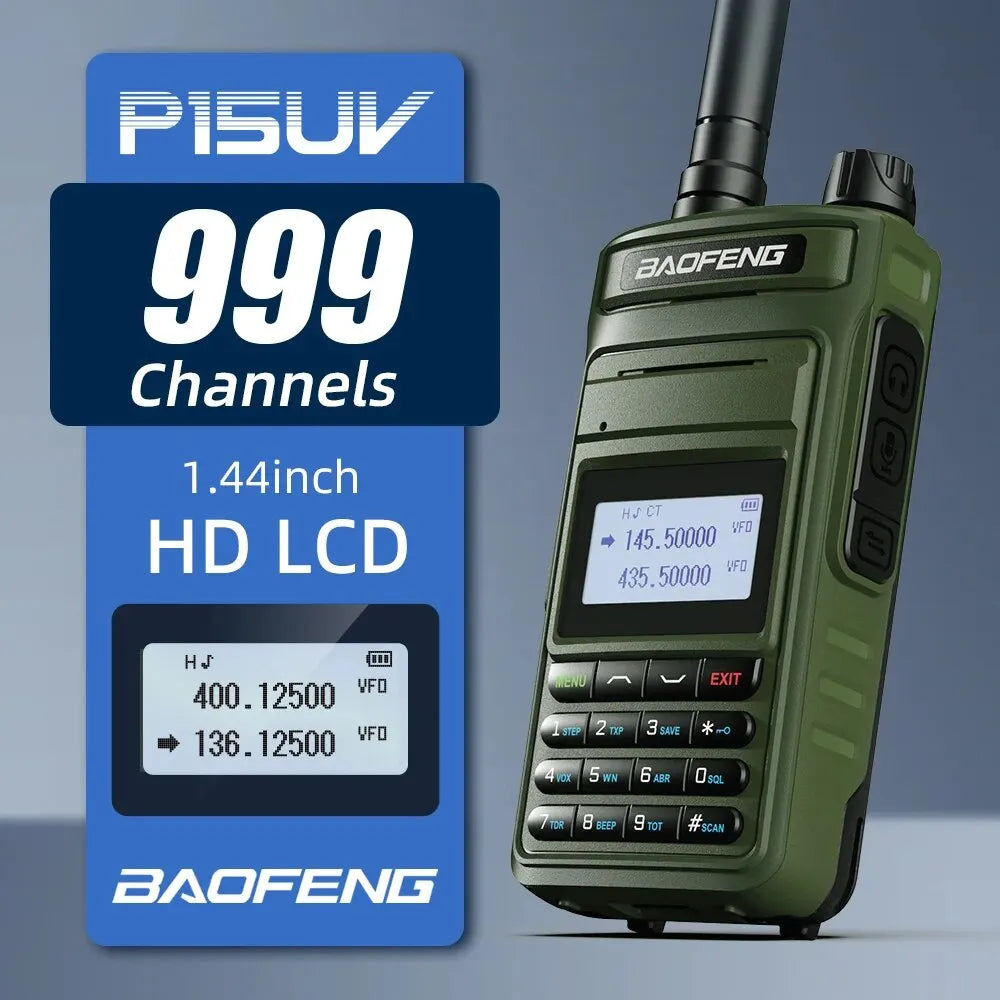 Baofeng P15UV Handheld Radio - Long Range, Programmable, FM/AM, NOAA Alerts - Baofeng P15UV Handheld Radio Readi Gear