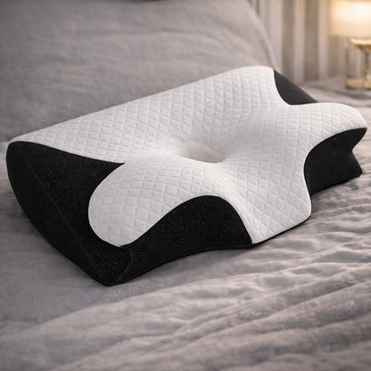 OrthoSleep Memory Foam Neck Pillow – Cervical Support for Pain Relief