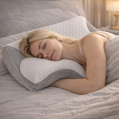 OrthoSleep Memory Foam Neck Pillow – Cervical Support for Pain Relief