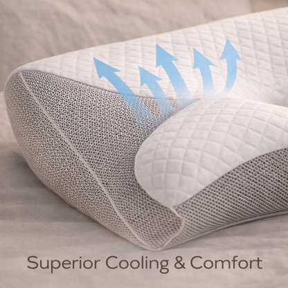 OrthoSleep Memory Foam Neck Pillow – Cervical Support for Pain Relief