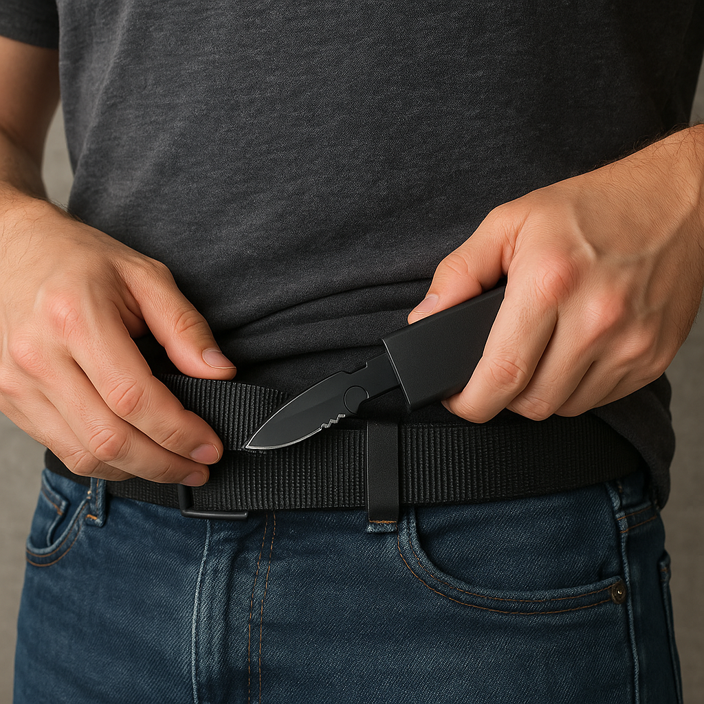 StealthBelt™ Canvas Tactical Utility Belt | Bottle Opener Buckle