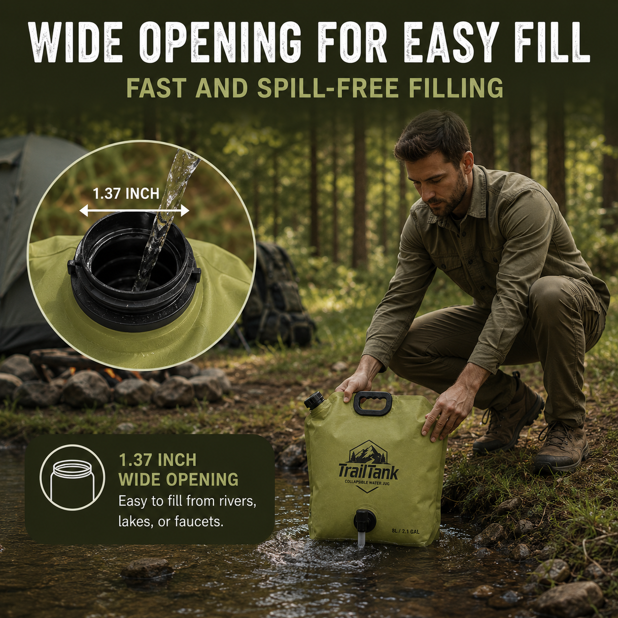 TrailTank Collapsible Water Storage Jug