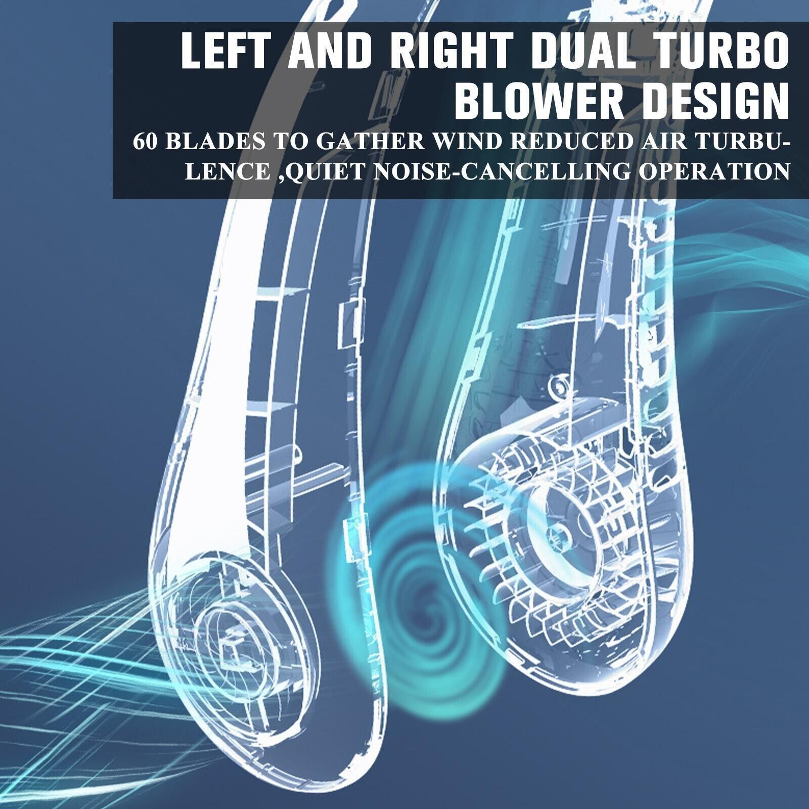 CoolBreeze Neck Cooler: USB-Powered Portable Cooling Fan - Neck Cooling Fan Readi Gear