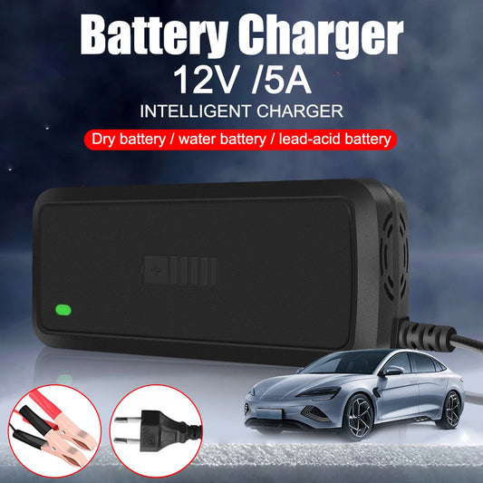 ChargeMaster 12V 5A Intelligent Fast Car Battery Charger - Car Battery Charger Readi Gear