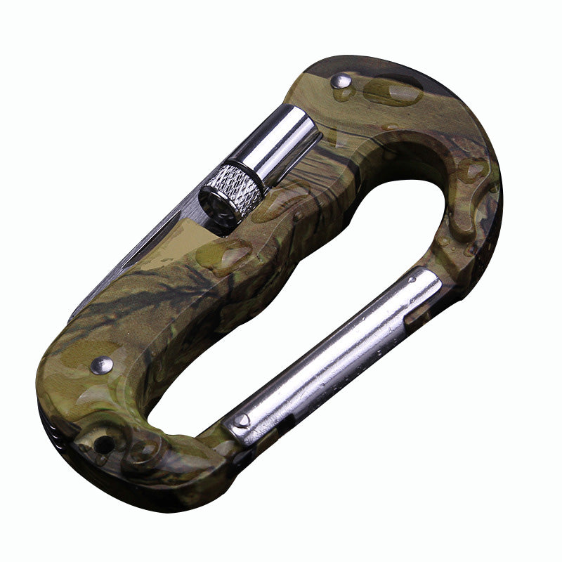 5-in-1 Tactical Camouflage Carabiner | Knife, Saw, LED Light & Keychain - Multi-tool carabiner Readi Gear