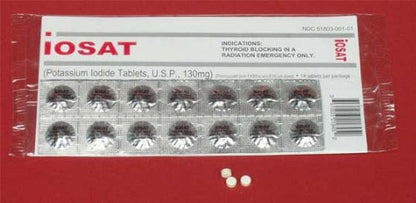 IOSAT Potassium Iodide Tablets 130mg - 14 Count: Nuclear Radiation Protection - Potassium Iodide Tablets Readi Gear