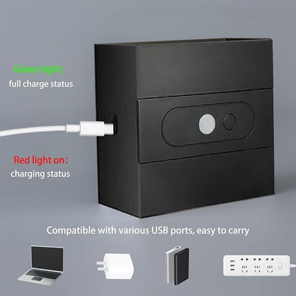 Motion Activated Wall Sconce – Battery Powered, USB Charging, Dimmable - 2 Pack