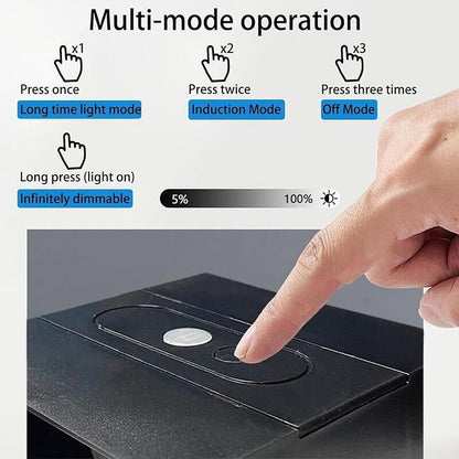 Motion Activated Wall Sconce – Battery Powered, USB Charging, Dimmable - 2 Pack