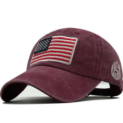 Stars & Stripes Denim Baseball Cap - for Men & Women - Hat Readi Gear