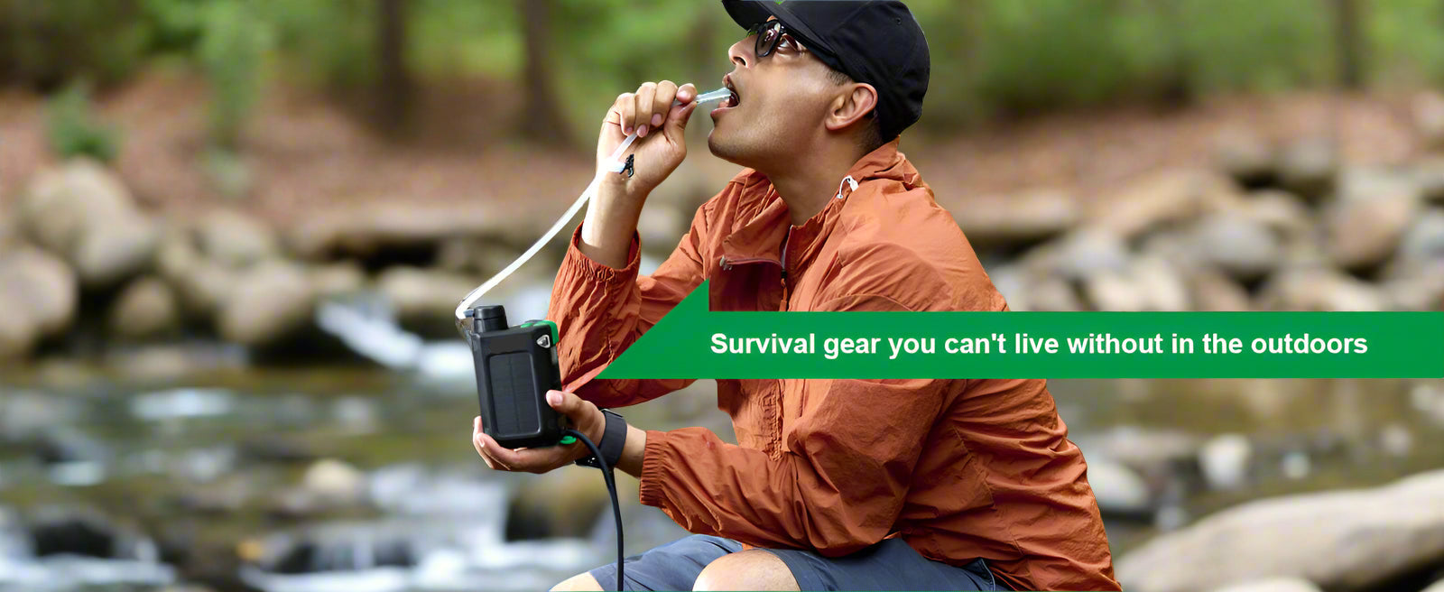 OutlanderPro Survival Water Filter with Solar Power Bank & Light - Survival water filter, power bank & LED light Readi Gear