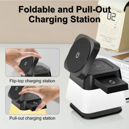 GlowDock 4-in-1 Rotating Magnetic Multi-Device Charging Station - GlowDock 4-in-1 Rotating Magnetic Multi-Device Charging Station Readi Gear