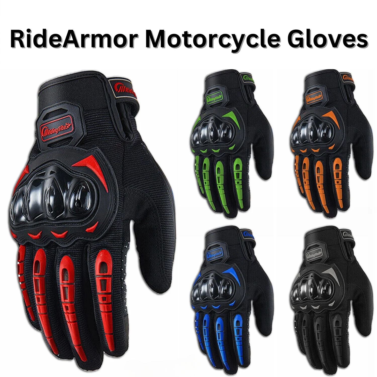 RideArmor Full Protection Touchscreen Motorcycle Gloves - Motorcycle gloves Readi Gear