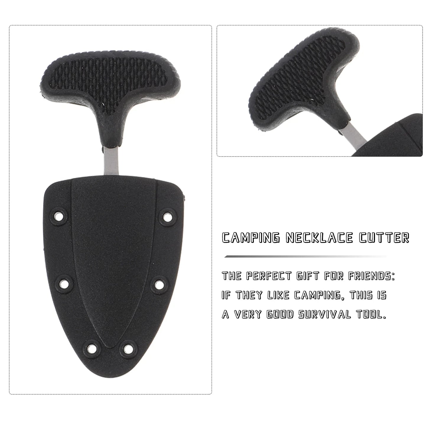 Survival Necklace Knife – Stainless Steel Blade w/Sheath - Necklace knife Readi Gear