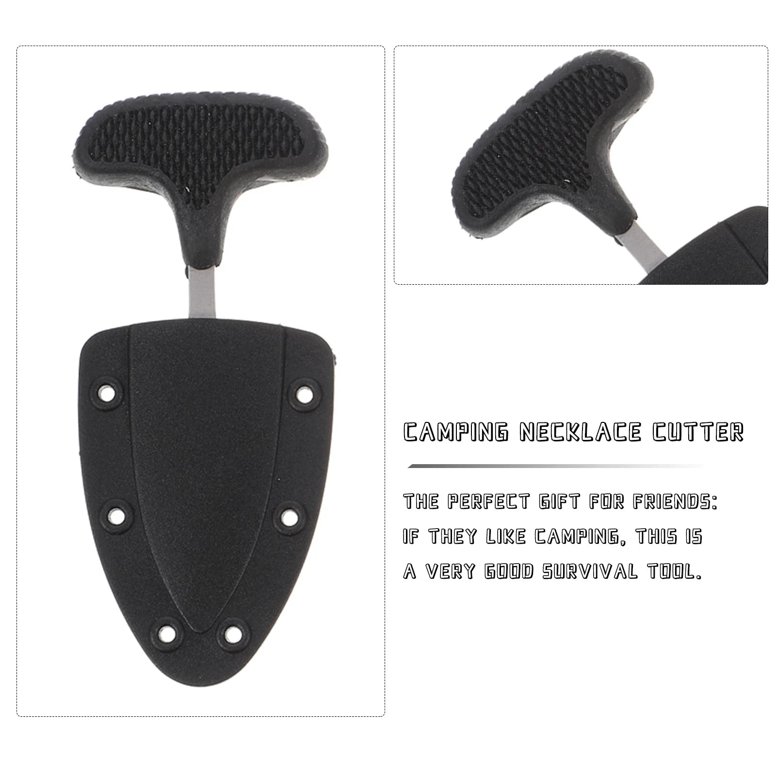 Survival Necklace Knife – Stainless Steel Blade w/Sheath - Necklace knife Readi Gear