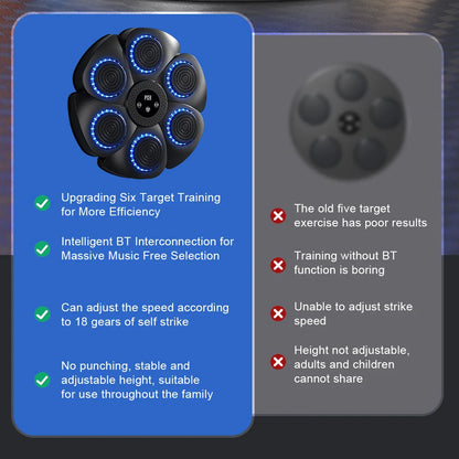 PunchBeat Bluetooth Boxing Target - Adjustable Speed, RGB Lights & Music - Punching Bluetooth Boxing Targets Readi Gear