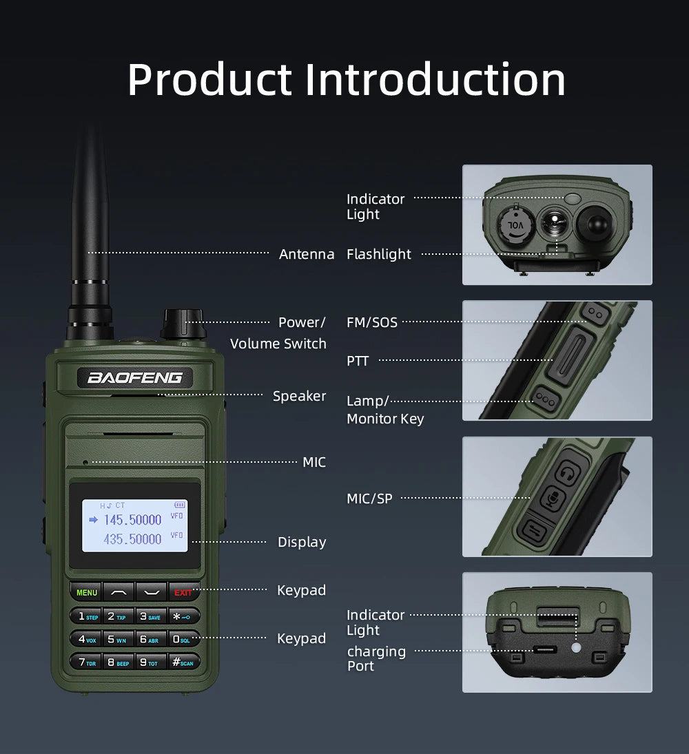 Baofeng P15UV Handheld Radio - Long Range, Programmable, FM/AM, NOAA Alerts - Baofeng P15UV Handheld Radio Readi Gear