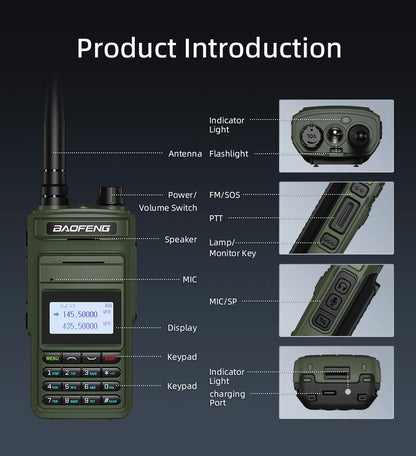 Baofeng P15UV Handheld Radio - Long Range, Programmable, FM/AM, NOAA Alerts - Baofeng P15UV Handheld Radio Readi Gear