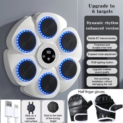 PunchBeat Bluetooth Boxing Target - Adjustable Speed, RGB Lights & Music - Punching Bluetooth Boxing Targets Readi Gear