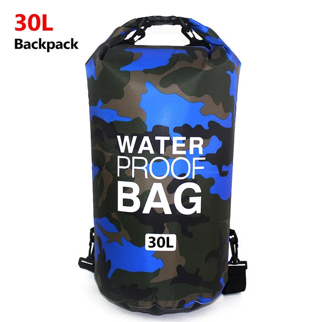 SafeDry Ultimate Camouflage Waterproof Bucket Bag for Beach & Outdoor Adventures - camouflage waterproof bag / backpack Readi Gear