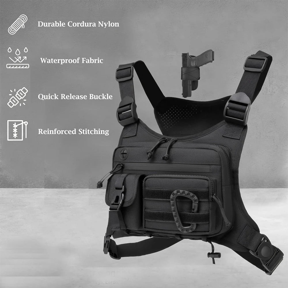Concealed Carry Running Vest – Tactical Chest Pack for Fitness & Training - Chest pack, gear organizer Readi Gear