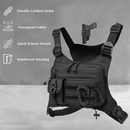Concealed Carry Running Vest – Tactical Chest Pack for Fitness & Training - Chest pack, gear organizer Readi Gear