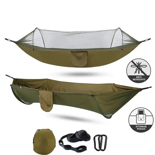 AdventurePro 2-Person Camping Hammock with Anti-Mosquito Net - hammock with mosquito net Readi Gear