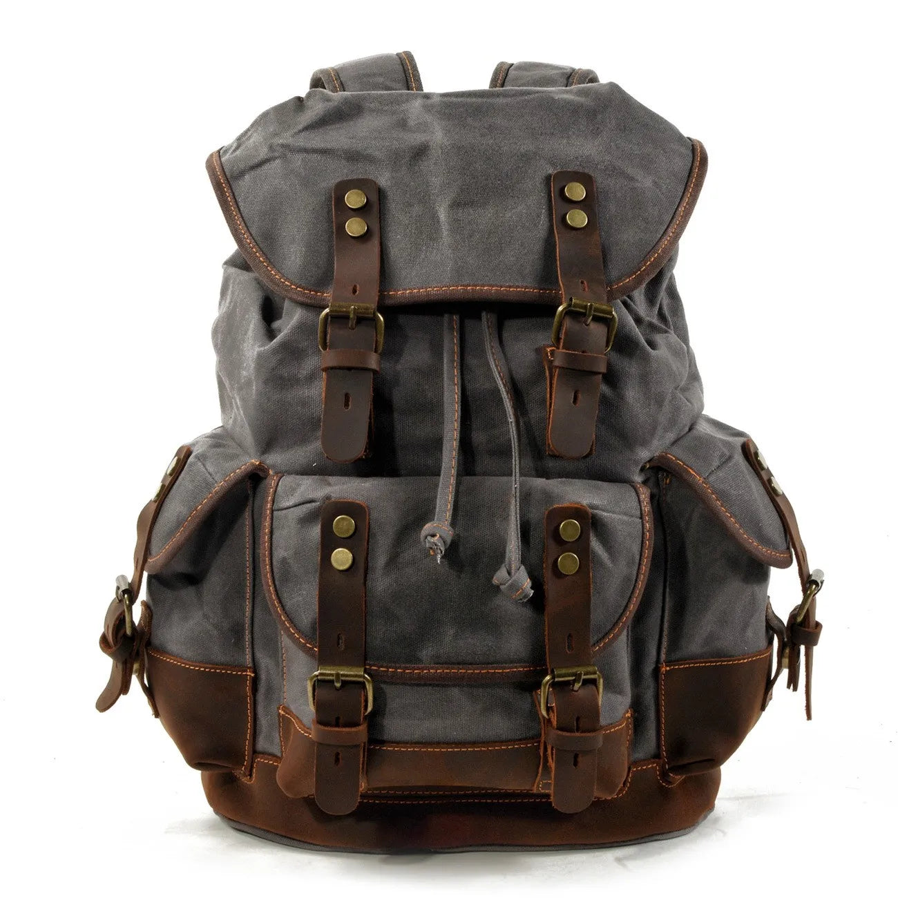 Vintage Waterproof Waxed Canvas Backpack – Travel & Laptop Rucksack - Vintage wax canvas backpack Readi Gear
