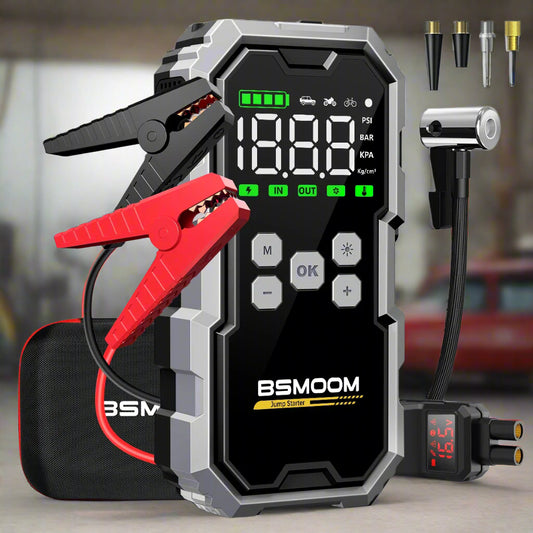 RescuePro Car Jump Starter, Tire Inflator, Power Bank & Flashlight - Car battery charger and power bank Readi Gear