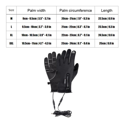 USB Rechargeable Heated Gloves – Waterproof Winter Bike Gloves - USB Winter Gloves Readi Gear