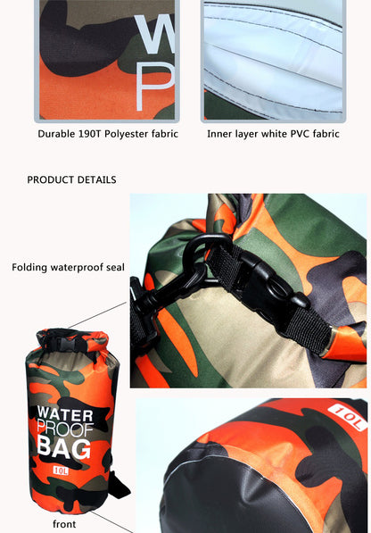SafeDry Ultimate Camouflage Waterproof Bucket Bag for Beach & Outdoor Adventures - camouflage waterproof bag / backpack Readi Gear