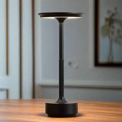 HaloGlow Ambient LED Table Lamp – Rechargeable, Cordless & Dimmable - rustic table lamp Readi Gear