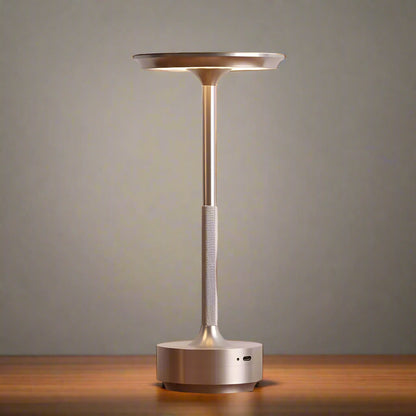 HaloGlow Ambient LED Table Lamp – Rechargeable, Cordless & Dimmable - rustic table lamp Readi Gear