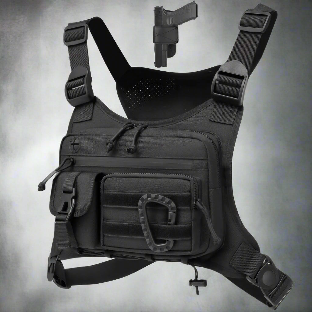 Concealed Carry Running Vest – Tactical Chest Pack for Fitness & Training - Chest pack, gear organizer Readi Gear