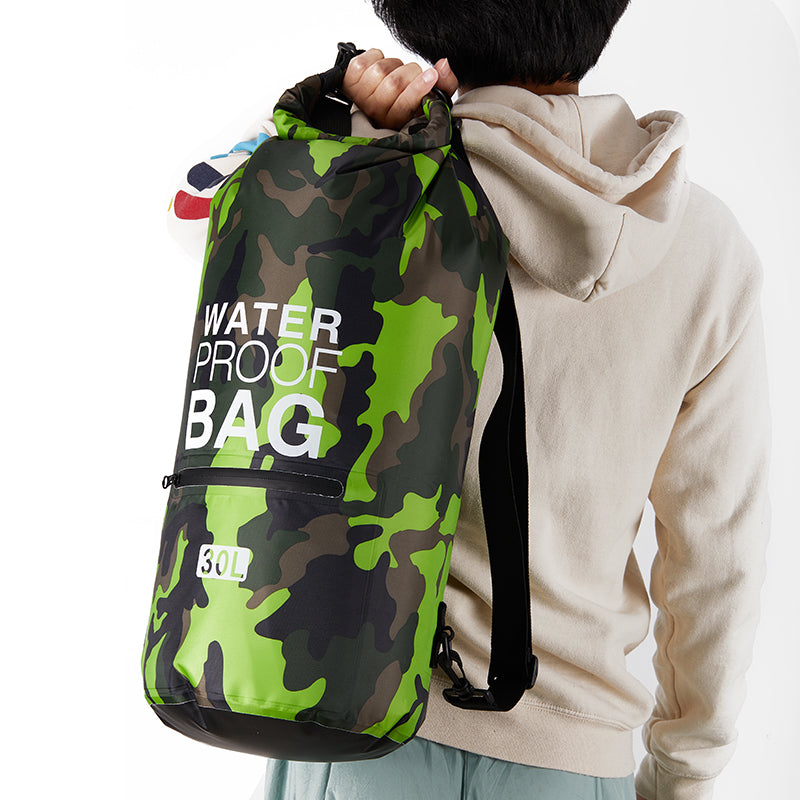 SafeDry Ultimate Camouflage Waterproof Bucket Bag for Beach & Outdoor Adventures - camouflage waterproof bag / backpack Readi Gear