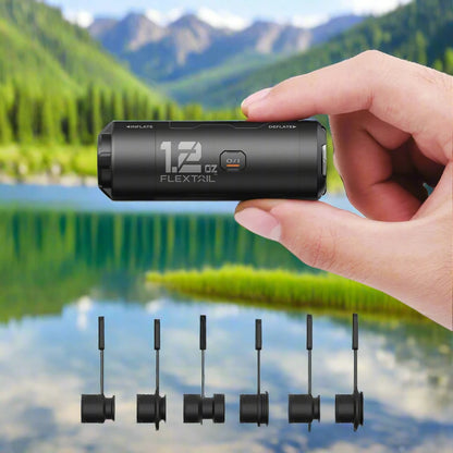ZERO PUMP Ultra Mini Rechargeable Air Pump with 6 Nozzles for Camping - Air mattress pump Readi Gear