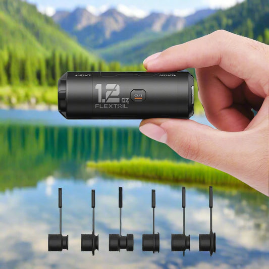 ZERO PUMP Ultra Mini Rechargeable Air Pump with 6 Nozzles for Camping - Air mattress pump Readi Gear