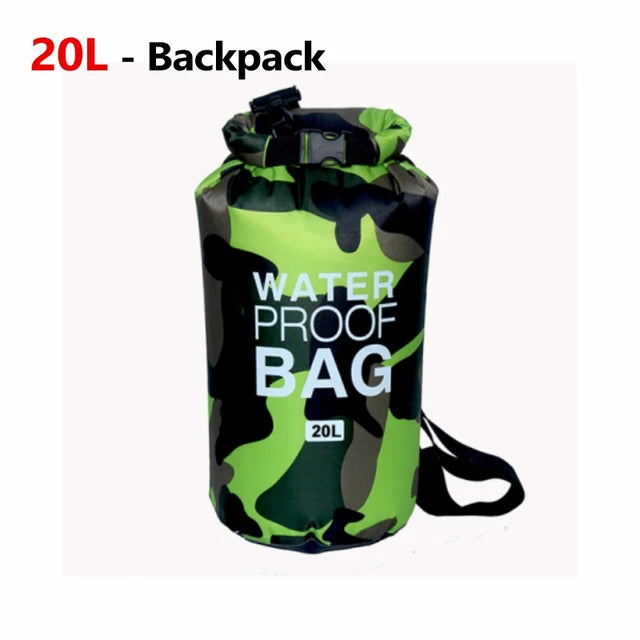 SafeDry Ultimate Camouflage Waterproof Bucket Bag for Beach & Outdoor Adventures - camouflage waterproof bag / backpack Readi Gear