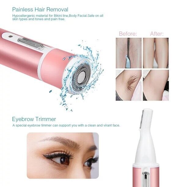 SilkTrim 4-in-1 Rechargeable Shaver - Waterproof Women's Grooming Kit