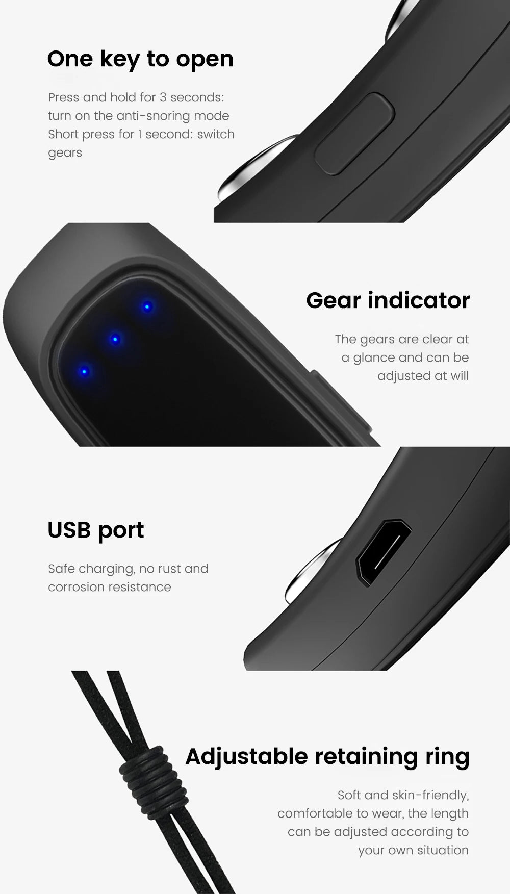 SnoreFree Pro - EMS Pulse Technology Anti Snoring Sleep Aid - anti-snoring device Readi Gear