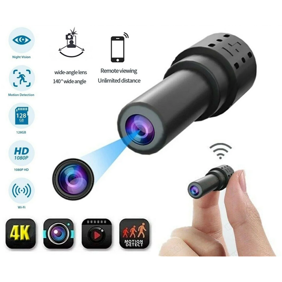 StealthEye 4K Mini Camera - WiFi Pinhole Cam with Real-Time Monitoring - Pinhole security camera Readi Gear
