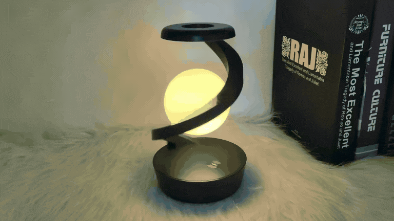 NovaGlow Floating Lamp - Wireless Charging & RGB Night Light - Floating Rotating Lamp w/ phone charger Readi Gear
