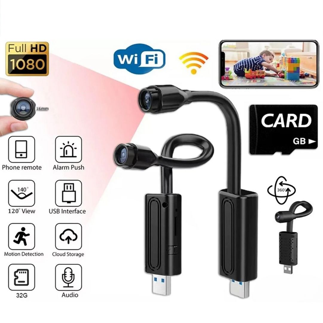 Mini Wireless Spy Camera - 1080P HD WiFi IP Cam with Night Vision - Hidden Wireless Spy Camera Readi Gear