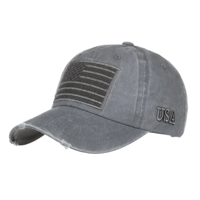 LibertyLid: USA Flag Distressed Baseball Hat - Hat Readi Gear
