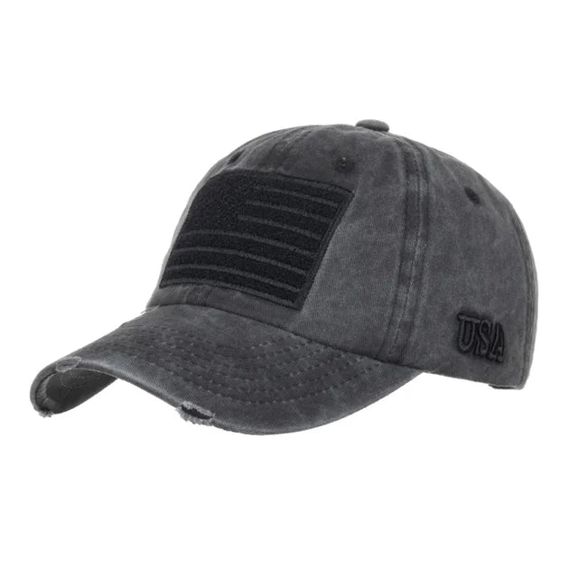 LibertyLid: USA Flag Distressed Baseball Hat - Hat Readi Gear